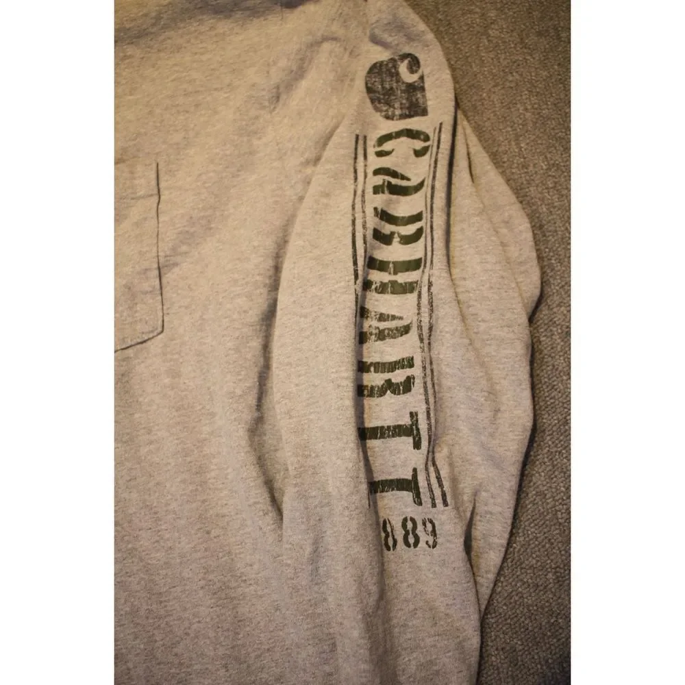 Carhartt Original Fit Long Sleeve Gray Shirt - Size XXXL